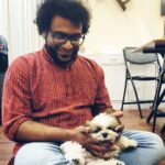 Haricharan Instagram - Meet "Dobby" from the Pet friendly @soundtownstudioss Met him during my break between takes. Dint have the Heart to get back to work. #stressbuster #shihtzu