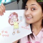Hariprriya Instagram - My film #LifeJotheOndhSelfie is releasing this weekend 😬As u all know I love sketching in free time🎨 This time my hands automatically made me draw 'Rashmi’(my role frm d movie)🙆‍♀️ Anddd Rash is taking a selfie...🤳🤪 Guys, join me in drawing.!!! Share your sketches using #LifeJotheOndhSelfie & get a chance to watch my film with me this Sunday😇 What say? Let's start drawing ✏ Am already on to next one 🤓