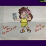 Hariprriya Instagram - My film #LifeJotheOndhSelfie is releasing this weekend 😬As u all know I love sketching in free time🎨 This time my hands automatically made me draw 'Rashmi’(my role frm d movie)🙆‍♀️ Anddd Rash is taking a selfie...🤳🤪 Guys, join me in drawing.!!! Share your sketches using #LifeJotheOndhSelfie & get a chance to watch my film with me this Sunday😇 What say? Let's start drawing ✏ Am already on to next one 🤓