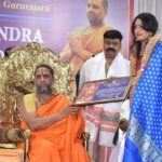 Hariprriya Instagram - Immensely proud to have been felicitated by Sri Sri Sri Subudhendra teertha Swamiji in #Mantralayam 😇🙏🏻 What makes it even more special is being honored on Raghavendra Swami's birthday 🤩🙏 Had an amazing darshan as always 🥰 Mantralayam has never ceased to amaze me, especially their hospitality & the wonderful vibes😍❤️ #mantralaya #Darshan #tuesdaymotivations #tuesdayvibes