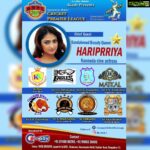 Hariprriya Instagram – Looking forward to the sporty evening #DHPL2019, tonight @7PM! (Venue is in the posters below) See you all there ☺️