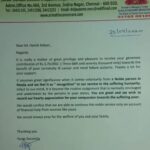 Harish Kalyan Instagram - My heart felt gratitude to Mrs.Vijayashree of Sri Matha cancer care, who has been taking care of helpless cancer patients till their last moments.Here is my humble contribution towards their service for mankind. #cancercare #supportcancercare (Sharing this with an intention of spreading awareness about their service) 🙏