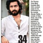 Harish Kalyan Instagram - No.34 At the pan india level #TimesOfIndiaMostDesirableMen2020 Thanks for this honour @timesofindia ! Humbled & grateful for this. Thank you everyone for this. Godspeed 🤗❤️