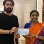Harish Kalyan Instagram - My heart felt gratitude to Mrs.Vijayashree of Sri Matha cancer care, who has been taking care of helpless cancer patients till their last moments.Here is my humble contribution towards their service for mankind. #cancercare #supportcancercare (Sharing this with an intention of spreading awareness about their service) 🙏