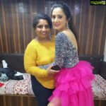 Harshika Poonacha Instagram - Thankyou @usha.sgowda Ushuma for having me over ❤❤❤ Loved performing for @starsuvarna as always 😘😘😘 Bangalore, India