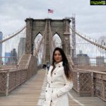 Harshika Poonacha Instagram - Beauty and the Bridge ❤️ Brooklyn Bridge