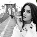 Harshika Poonacha Instagram - Touchdown NEWYORK ❤❤❤ My love for bridges 🥰🥰🥰 @brooklynbridgeig @nytimes Brooklyn Bridge