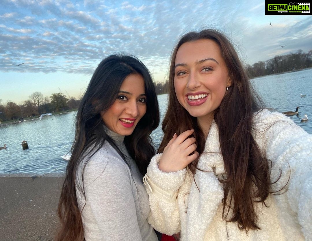 Harshika Poonacha Instagram - Friendship is born at that moment when one person says to another β What ! You too ? I thought I was the only one. Cheers to New friendship @geeroads from costars to travel partners and now gym partners π To new beginnings β€οΈ London, United Kingdom