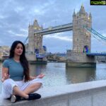 Harshika Poonacha Instagram - Quiet the mind and the soul will speak ❤️ #meditation #towerbridge #london PC @saanz_instgrammm London, United Kingdom