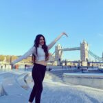 Harshika Poonacha Instagram - How can I do it without my signature pose ??? Love you #towerbridge ❤️ London, United Kingdom