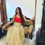 Harshika Poonacha Instagram - Swinging my way ❤❤❤ . . . . . Wearing a beautiful creation by @nineonine_designstudio PC @charithriya_ganesh_official