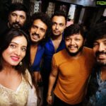 Harshika Poonacha Instagram - Missing the fun moments like these with the gorgeous men of Namma Kannada Film Industry ❤️❤️❤️ #Throwback #Memories