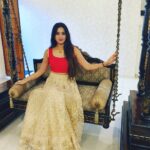 Harshika Poonacha Instagram - Swinging my way ❤❤❤ . . . . . Wearing a beautiful creation by @nineonine_designstudio PC @charithriya_ganesh_official