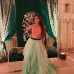 Harshika Poonacha Instagram - Life is too short to dress up boring ❤❤❤ #princess 👸 feels 😘 Thanks to my sweetheart @aaditishenoy for clicking such lovely pics 😘😘😘 Wearing this gorgeous @hatioralabel ❤ #Darshanlikhitasangeet ITC Gardenia, Bengaluru