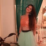 Harshika Poonacha Instagram - Life is too short to dress up boring ❤❤❤ #princess 👸 feels 😘 Thanks to my sweetheart @aaditishenoy for clicking such lovely pics 😘😘😘 Wearing this gorgeous @hatioralabel ❤ #Darshanlikhitasangeet ITC Gardenia, Bengaluru