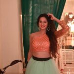 Harshika Poonacha Instagram - Life is too short to dress up boring ❤❤❤ #princess 👸 feels 😘 Thanks to my sweetheart @aaditishenoy for clicking such lovely pics 😘😘😘 Wearing this gorgeous @hatioralabel ❤ #Darshanlikhitasangeet ITC Gardenia, Bengaluru