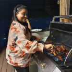 Harshika Poonacha Instagram - First Glorious Barbeque of 2020 at Ganapa ❤❤❤ Lots of love to the perfect hosts @goldenstar_ganesh sir @shilpaaganesh maam😘😘😘