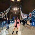 Harshika Poonacha Instagram - London here I come ♥️♥️♥️ I wanted to make sure my first pic from here is gonna be at my favourite place and not the airport 🙈, So here I’m at my #towerbridge ♥️ Let’s bring in the Newyears with love,joy and laughter🥰 2022 we are ready to welcome you ♥️ #Touchdown #London London, United Kingdom