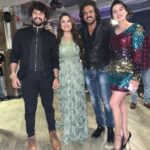 Harshika Poonacha Instagram - With the most gorgeous couple of our industry ❤❤❤ Happy Birthday to the queen of gorgeousness @priyanka_upendra maam 😘😘😘 Lots of love ❤ @nimmaupendra sir @bhuvann_ponnannaa_official JETLAG