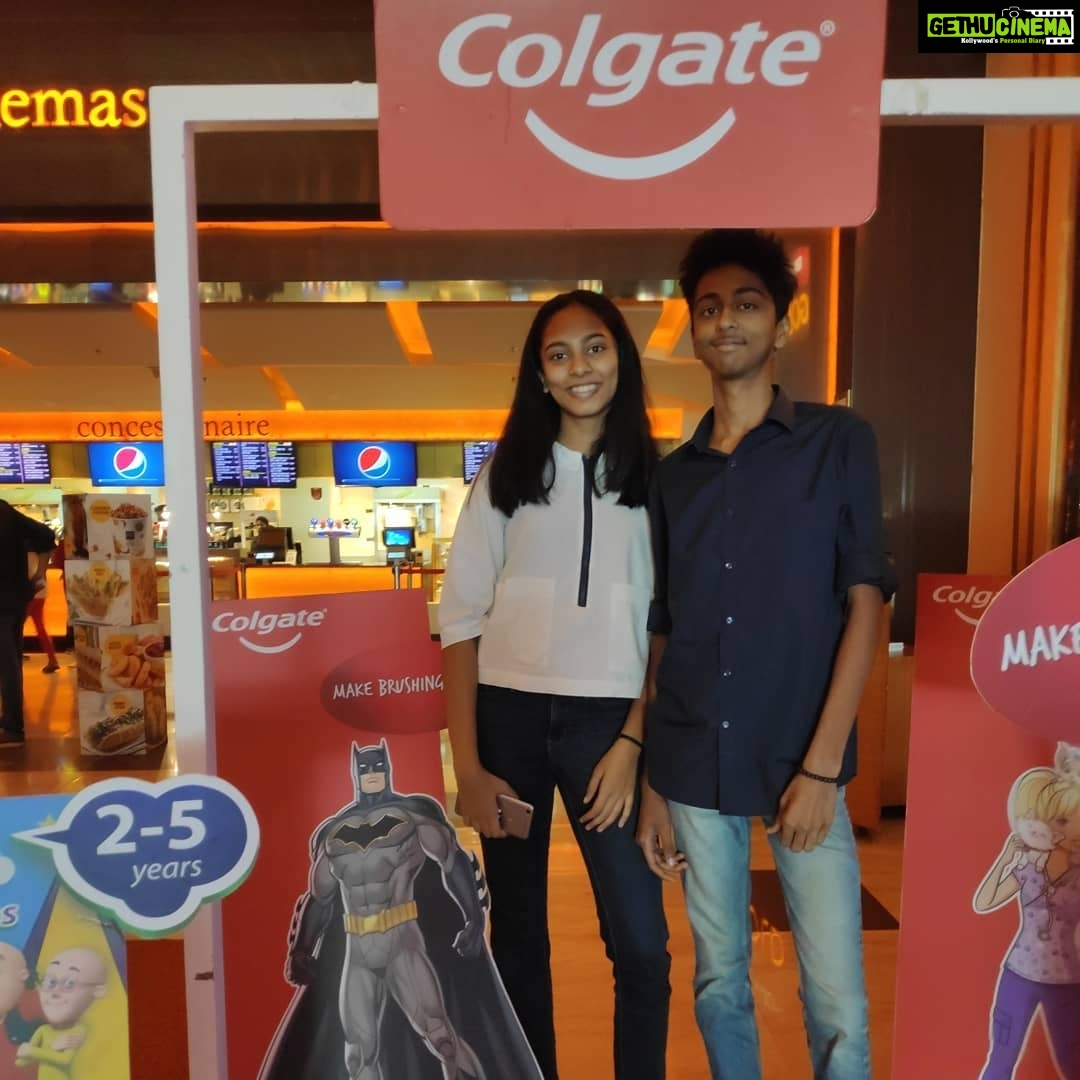 Harshika Poonacha Instagram - Watched @toystory movie with these cuties πππ My nephew @_arrriiiiii and niece @manya.belliappa β€οΈβ€οΈβ€οΈ Sooo much fun to be their youngest aunt and also fun aunt may be πππ VR Bengaluru