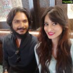 Harshika Poonacha Instagram – Jab we met after 4 years…
Reuniting with Sriki ( B3 movie Hero) at the inauguration 😇 Aroma’s Hyderabad House