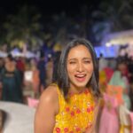 Harshika Poonacha Instagram - Be your own SUNSHINE ♥️ . . . Weddings are fun when it’s your close ones,Happy married life to the gorgeous couple Pankaj and Soniya ♥️ I loved #sangeet #baarath #haldi #phere and yesterday was the #reception. So the series of looking good continues with a beautiful lehenga from @shreedesignersboutique . MUH @indiravisage Jewellery @velvetboxby #PankajwedsSoniya Golden Palms Hotel & Spa