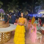 Harshika Poonacha Instagram – Be your own SUNSHINE ♥️
.
.
.
Weddings are fun when it’s your close ones,Happy married life to the gorgeous couple Pankaj and Soniya ♥️

I loved #sangeet #baarath #haldi #phere and yesterday was the #reception. So the series of looking good continues with a beautiful lehenga from @shreedesignersboutique .
MUH @indiravisage 
Jewellery @velvetboxby 

#PankajwedsSoniya Golden Palms Hotel & Spa