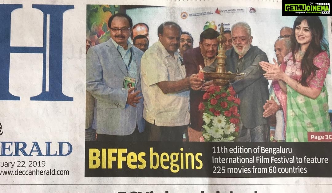 Harshika Poonacha Instagram - #BIFFES #BangaloreInternationalFilmFestival Happiness is when you share the stage with the Honourable and Most Important people of your State Karnataka . Here I am at the Inauguration of the 11th #BangaloreInternationalFilmFestival at #VidhanaSoudha sharing the stage with the #CMofKarnataka HD Kumaraswamy sir, Our Kannada Film Industry Veteran Superstar #AnanthNag sir, Bollywood Veteran Director @rrawail sir, Our Karnataka Chalanachitra Academy Chairman And Veteran Director @nagathihallichandrashekar sir, Our Karnataka film chamber and commerce president #SAChinnegowda sir, MLC T.A.Sharavana sir and others . 👗 @jayanthiballal 💍 @sriganeshjewellers 💄 @shaggy_khuman 📸 @rathin09 Vidhana Soudha