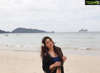 Harshika Poonacha Instagram - When iam kissed by the sun , loved by the water and touched by the sand i know iam in heaven. #beachlove ❤️❤️❤️ Phi Phi Island