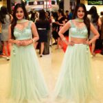 Harshika Poonacha Instagram - If I were twins 🙈😂 Love posing wearing this beautiful @saldanha_label ❤️❤️❤️ Also loved my jewelry from @isharya Event by @bbenindia Phoenix Marketcity Bangalore
