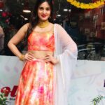 Harshika Poonacha Instagram - Standing tall ❤️❤️❤️ Wearing this beautiful @saldanha_label printed lehenga 😘 Matching with the choker necklace and antique bangles by the very trusted jewellers @sriganeshjewellers Rajajinagar Believe in yourself and the universe will be all yours ❤️❤️❤️