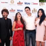 Harshika Poonacha Instagram - Friends , Fun , Laughter and Good Food is all a person needs, And lastnight’s #bangaloretimesfoodguideawards @bangalore_times was an example of one such beautiful and memorable goodtimes. Also It’s become a ritual for me to wear the beautiful @reshmakunhi creation for this award function from past few years and It’s a princess feeling Everytime ❤️❤️❤️