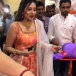 Harshika Poonacha Instagram – Inaugurated a very cute @hangyoicecreams parlour today ❤️
I’ve been a brand ambassador of @hangyoicecreams since many years and #Hangyo is more than a family for me 🤗🤗🤗
Lots of love #PradeepPai sir and @deepai72 ma’am 
Wearing this super elegant @saldanha_label ,Thnx once again leonna 😘😘😘
And every beautiful dress can only get perfect with the matching jewellery, Wearing this lovely necklace and antique bangles from @sriganeshjewellers Rajajinagar 😀
#Hangyo Share with a smile 😊
