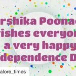 Harshika Poonacha Instagram - ❤️❤️❤️ #Repost @bangalore_times with @get_repost ・・・ Happy Independence Day, says @harshikapoonachaofficial