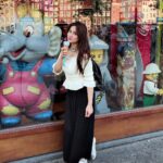 Harshika Poonacha Instagram – Posing with my mermaid icecream 🤩🤩🤩 Dam Square, Amsterdam