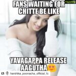 Harshika Poonacha Instagram - Ha ha... So cute 😘😘😘 #Repost @harshika_poonacha_official_fc with @get_repost ・・・ #chitte @harshikapoonachaofficial Waiting waiting 🖤