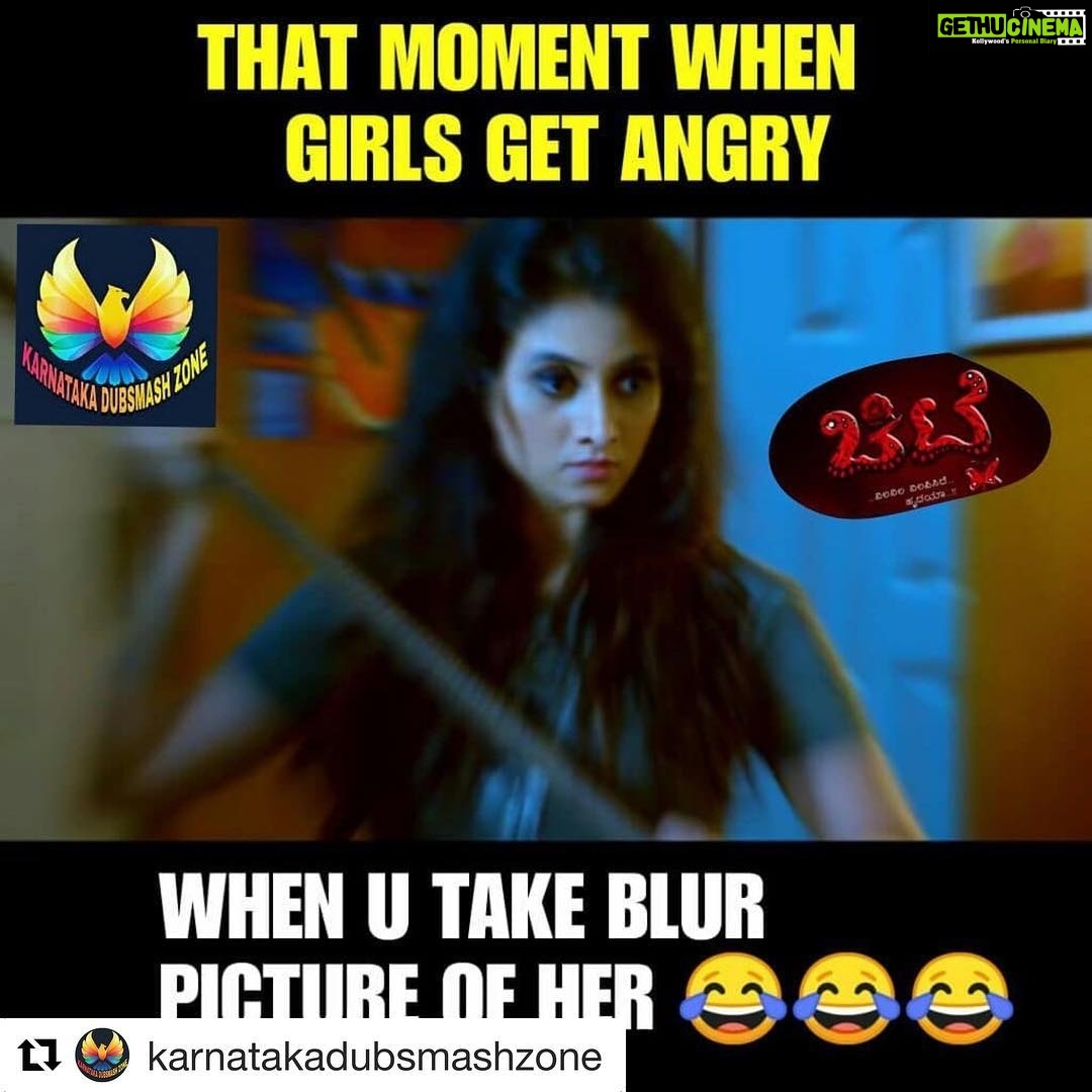 Harshika Poonacha Instagram - Ha haπππ Love the creativity π #Repost @karnatakadubsmashzone with @get_repost γ»γ»γ» Tag your Chitteππ #Chitte #kannadamovie #watch and support Kannada movies #karnatakadubsmashzone