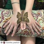 Harshika Poonacha Instagram - Very nice 🦋🦋🦋 #Repost @harshitha_prashant with @get_repost ・・・ #handbutterfly #chittechallenge @harshikapoonachaofficial
