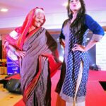 Harshika Poonacha Instagram - I’ve walked for close to 100 fashion shows as a showstopper,But this was a special one🤗 @Vijaykarnataka @BangaloreMirror hosted a show fr #Mothersday where this granny was walking the ramp with her Daughter,Granddaughter n Great Granddaughter n I couldn miss a chance😘 #HowCute