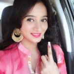 Harshika Poonacha Instagram - GOT INKED ❤️ VOTE FOR THE RIGHT Coz VOTING IS YOUR RIGHT 👍