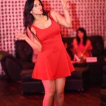 Harshika Poonacha Instagram - One more candid pic from my birthday party ❤️❤️❤️ I can’t believe I was dancing with my heels 🙈