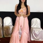 Harshika Poonacha Instagram – ‪Wore this stunner @reshmakunhi creation for my most awaited movie #CHITTE audio and trailer launch…‬
‪I can’t thank you enough Resh, This dress is beautiful and I felt like a butterfly today…‬
‪#Chitte means #Butterfly ❤️❤️❤️‬