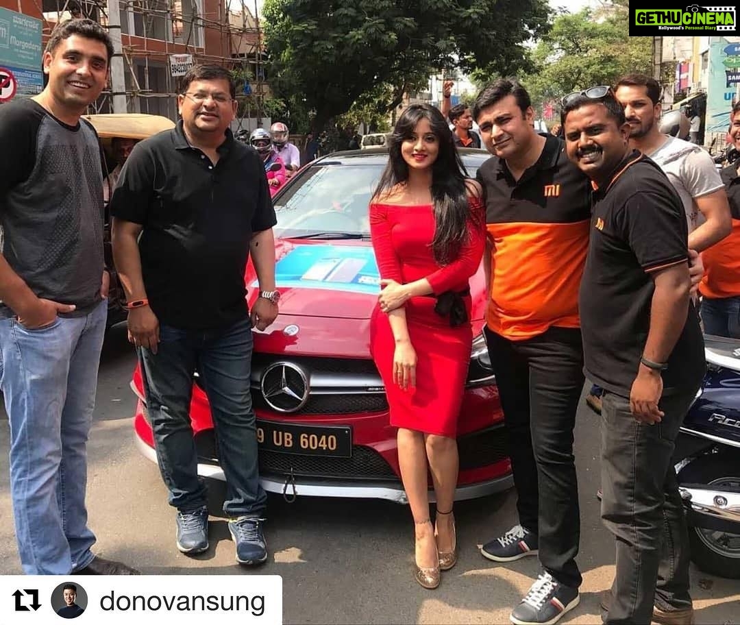 Harshika Poonacha Instagram - Honoured to be a small part of the huge @xiaomiindia family Mr.Sung. No wonder @xiaomiindia has penetrated deep into the Indian market in a short period. #redmi5 proves it all over again! Love from me always ❤️ @donovansung @manukumarjain @mohsinfulara @Sunilbaby11 #Repost @donovansung with @get_repost ・・・ Say hello to the beautiful actress Harshika Poonacha @harshikapoonachaofficial, traveling across Bangalore in her red car, dressed in a stunning red dress, launching Redmi 5 across our Mi Preferred Partners! 😎 Red = Redmi = ❤️ Shot on Redmi Note 5 Pro. ❤️❤️❤️ #Redmi5 #GiveMe5 #CompactPowerhouse #India #beautiful #red #launch #bangalore #bengaluru