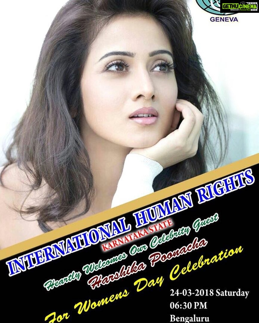 Harshika Poonacha Instagram - So honoured to be a part of Women’s Day celebration . Thnq #Internationalhumanrights #Karnataka