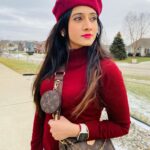 Harshika Poonacha Instagram - Why FIT IN ? When you are born to STAND OUT ♥️♥️♥️ . . . . . PS : I love hats and boots 💕💕💕 That’s my new thing 🥰 #usa #diaries Michigan, USA