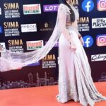 Harshika Poonacha Instagram - Princess feels at #SIIMA DAY2 ♥️ Wearing the gorgeous @label_divya_samal and special mention to the lovely cape designed exclusively for my princess feels ♥️ Pretty Jewelry by @pihtara_jewels MUH @gotomirrors Love you @siimawards for making me feel like a princess 👸 I loved every bit of the attention I received ♥️♥️♥️ Lots of love to each and everyone ♥️ Congratulations to all the winners As always @siimawards rocked this year aswell♥️ #siimaonreels #siima
