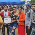 Harshika Poonacha Instagram - New Movie 🎬 New Beginnings 🎥 #Thayta starts rolling in the heavenly hills of Chikmagalur ❤ Movie is directed by @layakokila sir and produced by @shaik_shahid_official sir starring @riyanrk70 @harshikapoonachaofficial and an amazing set of artists ❤❤❤ Best part of the movie is working with my most favorite choreographers #MadanHarini masters, They've choreographed all the songs of my first movie #PUC when I was just 15 and seen me grow, till date working with them has always been an honor ❤ Love you master 🤩🥰 Special thanks to @laxmikrishnaofficial for designing such beautiful costumes for this movie ❤ And my amazing staff @pukhrambam and @nandan2000 for making me look so good 🤗