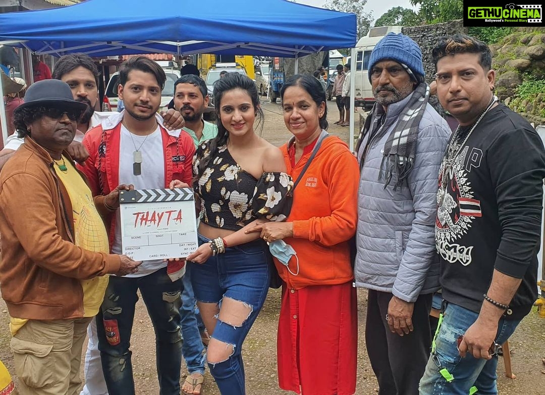 Harshika Poonacha Instagram - New Movie π¬ New Beginnings π₯ #Thayta starts rolling in the heavenly hills of Chikmagalur β€ Movie is directed by @layakokila sir and produced by @shaik_shahid_official sir starring @riyanrk70 @harshikapoonachaofficial and an amazing set of artists β€β€β€ Best part of the movie is working with my most favorite choreographers #MadanHarini masters, They've choreographed all the songs of my first movie #PUC when I was just 15 and seen me grow, till date working with them has always been an honor β€ Love you master π€©π₯° Special thanks to @laxmikrishnaofficial for designing such beautiful costumes for this movie β€ And my amazing staff @pukhrambam and @nandan2000 for making me look so good π€