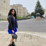 Harshika Poonacha Instagram - While the #Queen is resting inside the #windsor #castle , The princess is posing outside ♥️♥️♥️ Awww I love #london 😍❤️ . . . . . PS : I’m freezing while I still want pictures 🙈🙈🙈 Windsor Castle