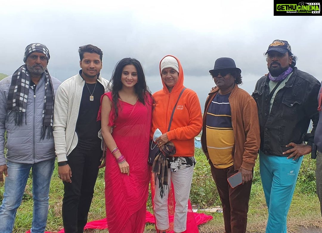 Harshika Poonacha Instagram - New Movie π¬ New Beginnings π₯ #Thayta starts rolling in the heavenly hills of Chikmagalur β€ Movie is directed by @layakokila sir and produced by @shaik_shahid_official sir starring @riyanrk70 @harshikapoonachaofficial and an amazing set of artists β€β€β€ Best part of the movie is working with my most favorite choreographers #MadanHarini masters, They've choreographed all the songs of my first movie #PUC when I was just 15 and seen me grow, till date working with them has always been an honor β€ Love you master π€©π₯° Special thanks to @laxmikrishnaofficial for designing such beautiful costumes for this movie β€ And my amazing staff @pukhrambam and @nandan2000 for making me look so good π€